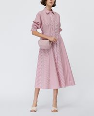 MAX&Co. - Đầm midi cổ V Cotton Poplin