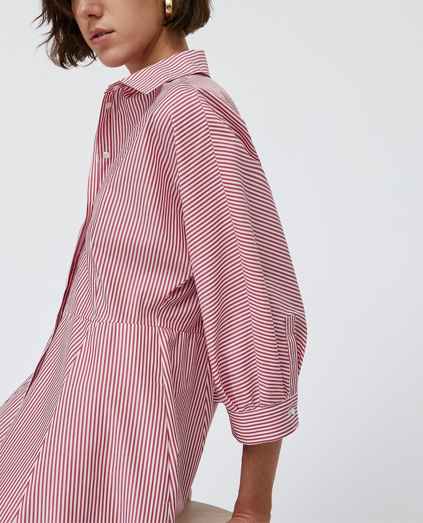 MAX&Co. - Đầm midi cổ V Cotton Poplin