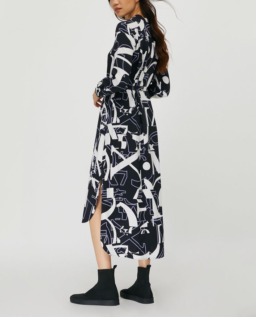MAX&Co. - Đầm midi phom dáng sơ mi Lettering Print