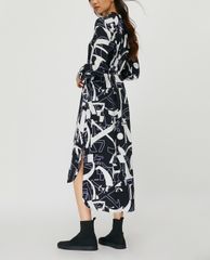 MAX&Co. - Đầm midi phom dáng sơ mi Lettering Print