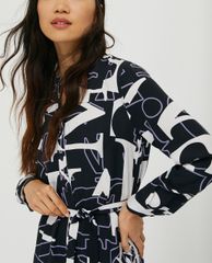 MAX&Co. - Đầm midi phom dáng sơ mi Lettering Print