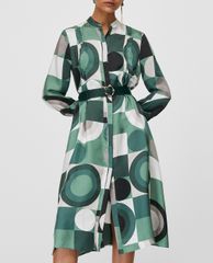 MAX&Co. - Đầm midi phom dáng sơ mi Printed Twill