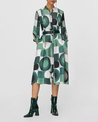 MAX&Co. - Đầm midi phom dáng sơ mi Printed Twill