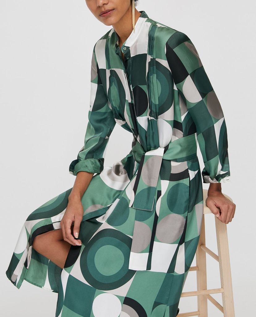 MAX&Co. - Đầm midi phom dáng sơ mi Printed Twill