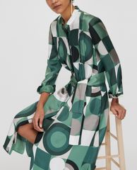 MAX&Co. - Đầm midi phom dáng sơ mi Printed Twill