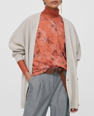 MAX&Co. - Áo cardigan nữ tay dài cổ V Oversized Pure Wool
