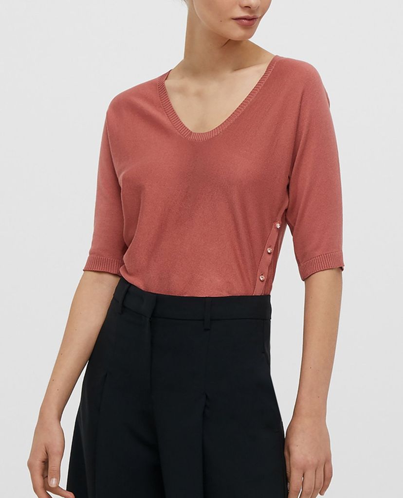 MAX&Co. - Áo len nữ cổ V tay lỡ phom suông Sale