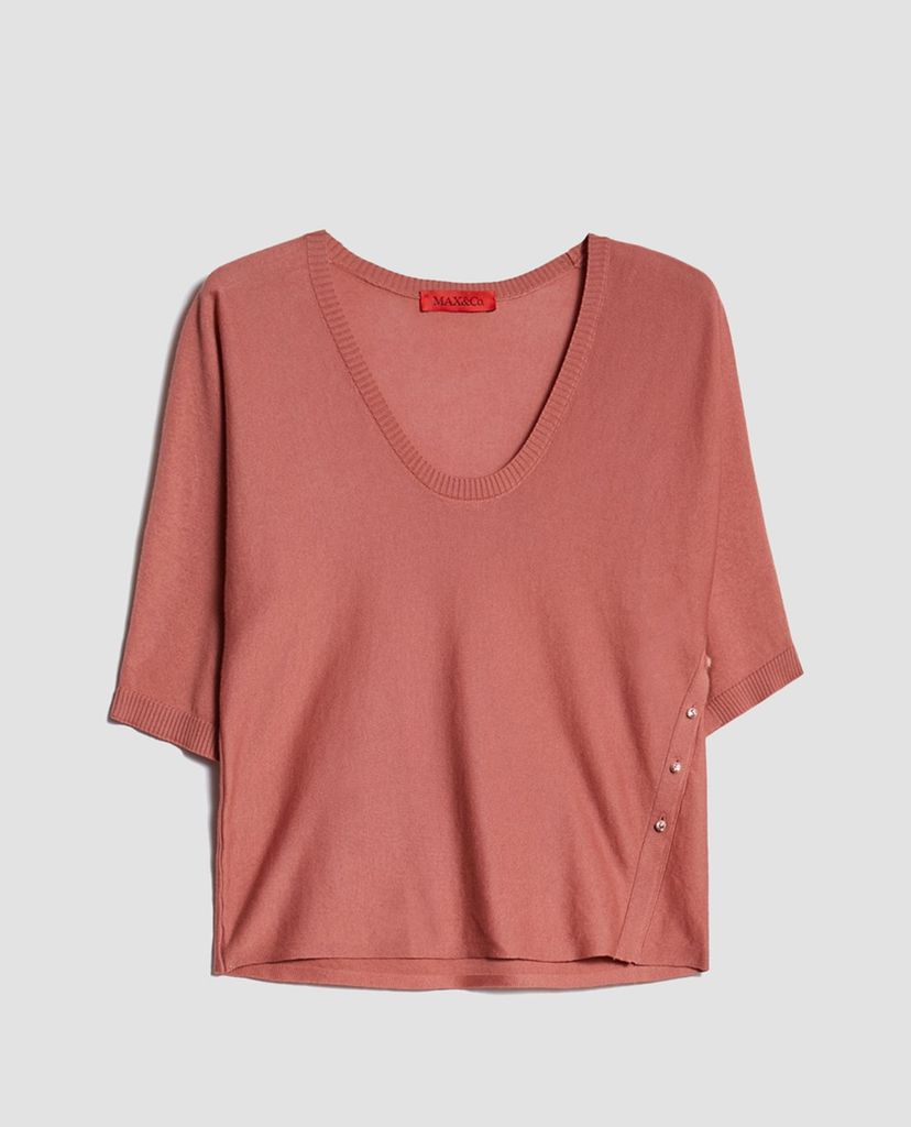 MAX&Co. - Áo len nữ cổ V tay lỡ phom suông Sale