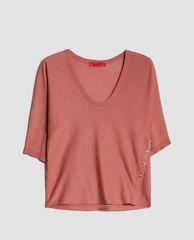 MAX&Co. - Áo len nữ cổ V tay lỡ phom suông Sale