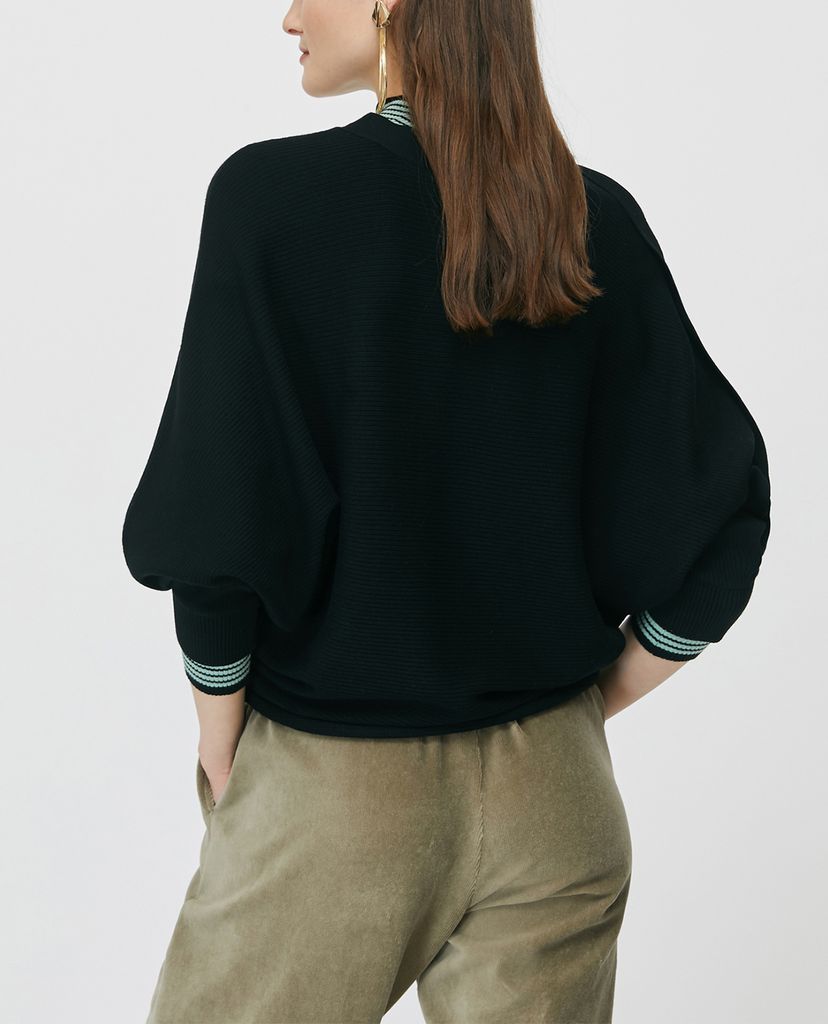 MAX&Co. - Áo len nữ tay dài cổ tròn Ribbed Batwing
