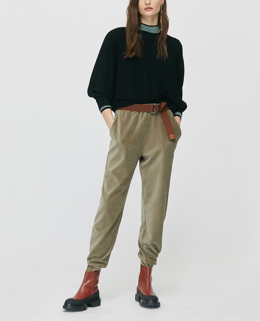 MAX&Co. - Áo len nữ tay dài cổ tròn Ribbed Batwing