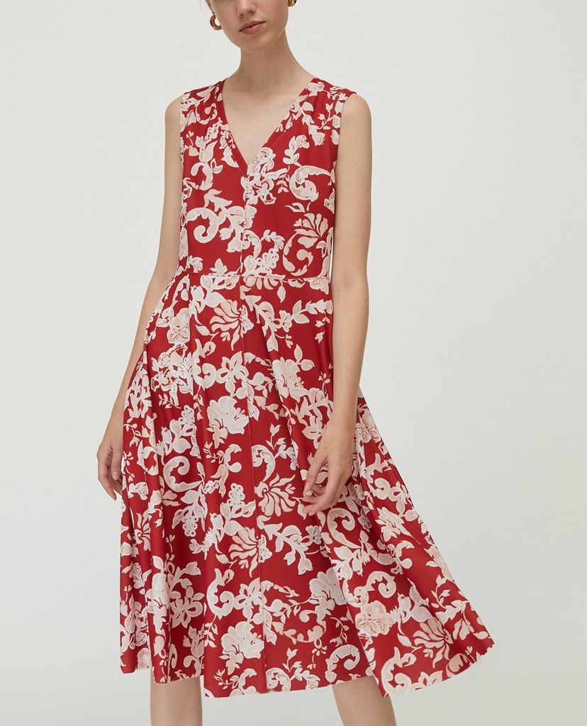 MAX&Co. - Đầm midi cổ V sát nách Jersey