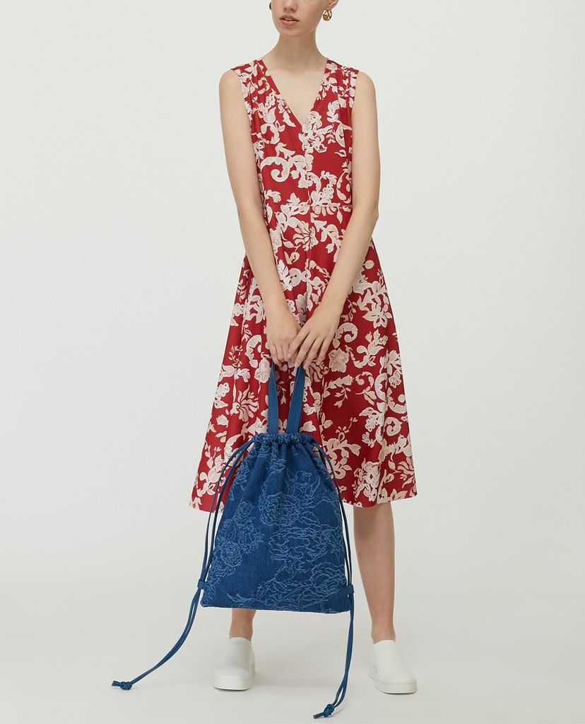 MAX&Co. - Đầm midi cổ V sát nách Jersey