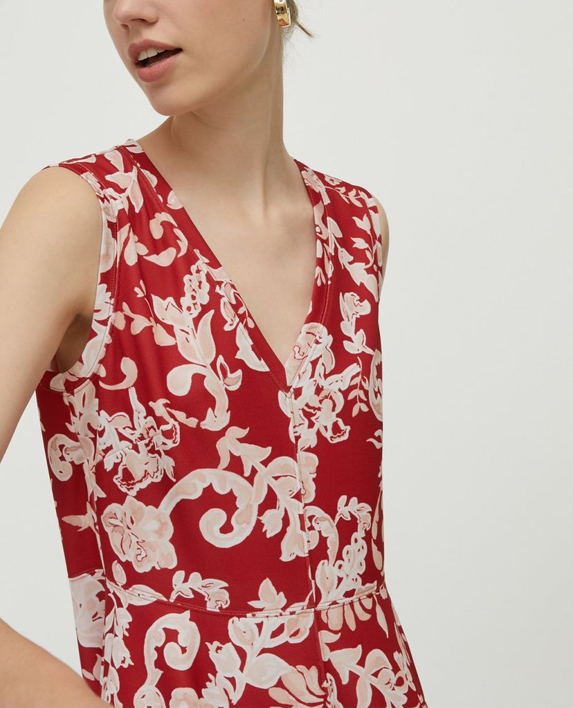 MAX&Co. - Đầm midi cổ V sát nách Jersey