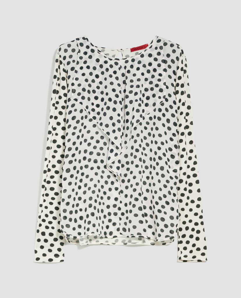 MAX&Co. - Áo kiểu nữ cổ tròn tay dài Silk And Jersey