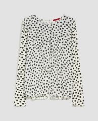 MAX&Co. - Áo kiểu nữ cổ tròn tay dài Silk And Jersey