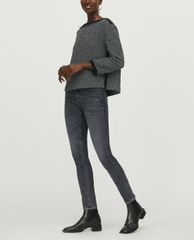 MAX&Co. - Áo kiểu nữ phom suông cổ tròn tay dài Basketweave With Lamé