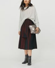 MAX&Co. - Chân váy midi xếp li Wide Taffeta