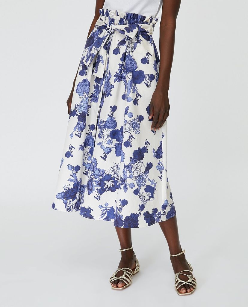 MAX&Co. - Chân váy midi xếp li Floral Poplin