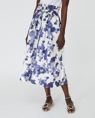 MAX&Co. - Chân váy midi xếp li Floral Poplin