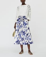 MAX&Co. - Chân váy midi xếp li Floral Poplin