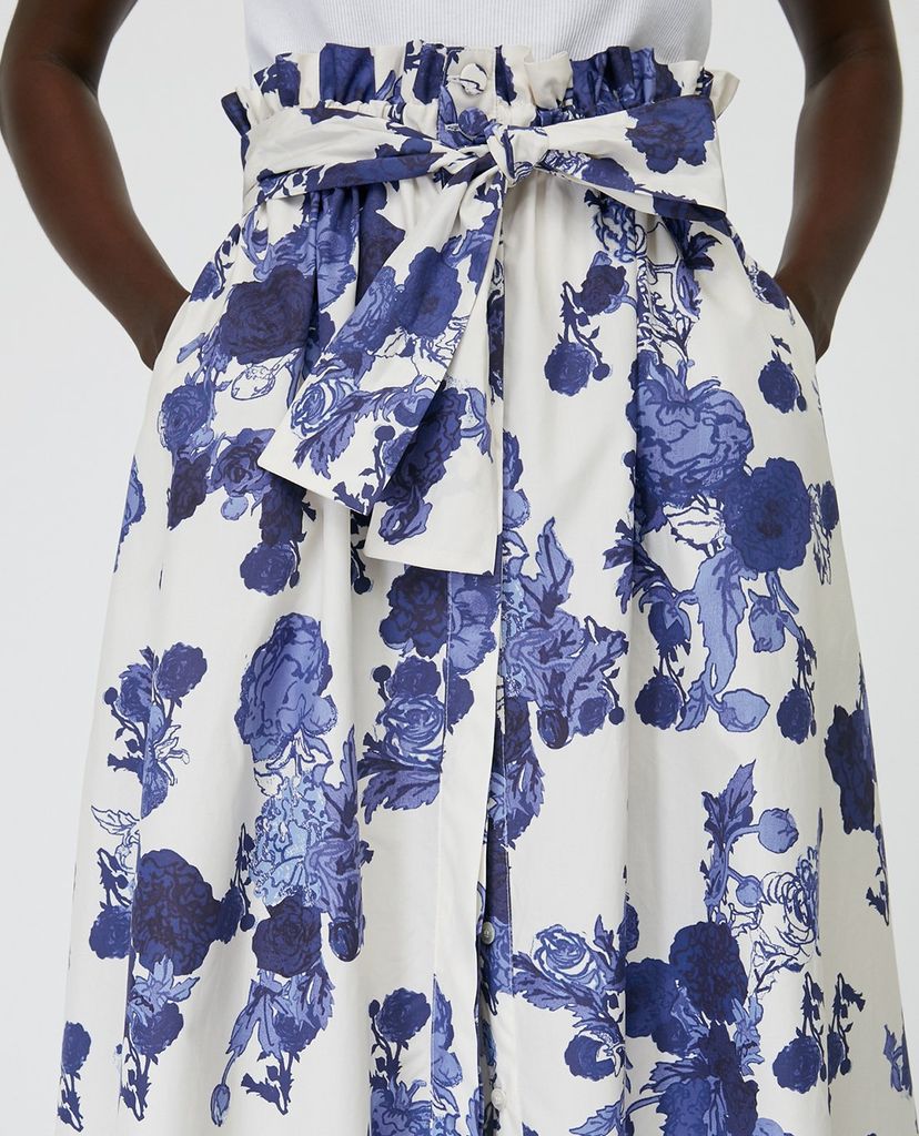 MAX&Co. - Chân váy midi xếp li Floral Poplin