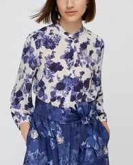 MAX&Co. - Áo sơ mi nữ tay dài Floral Pure Silk
