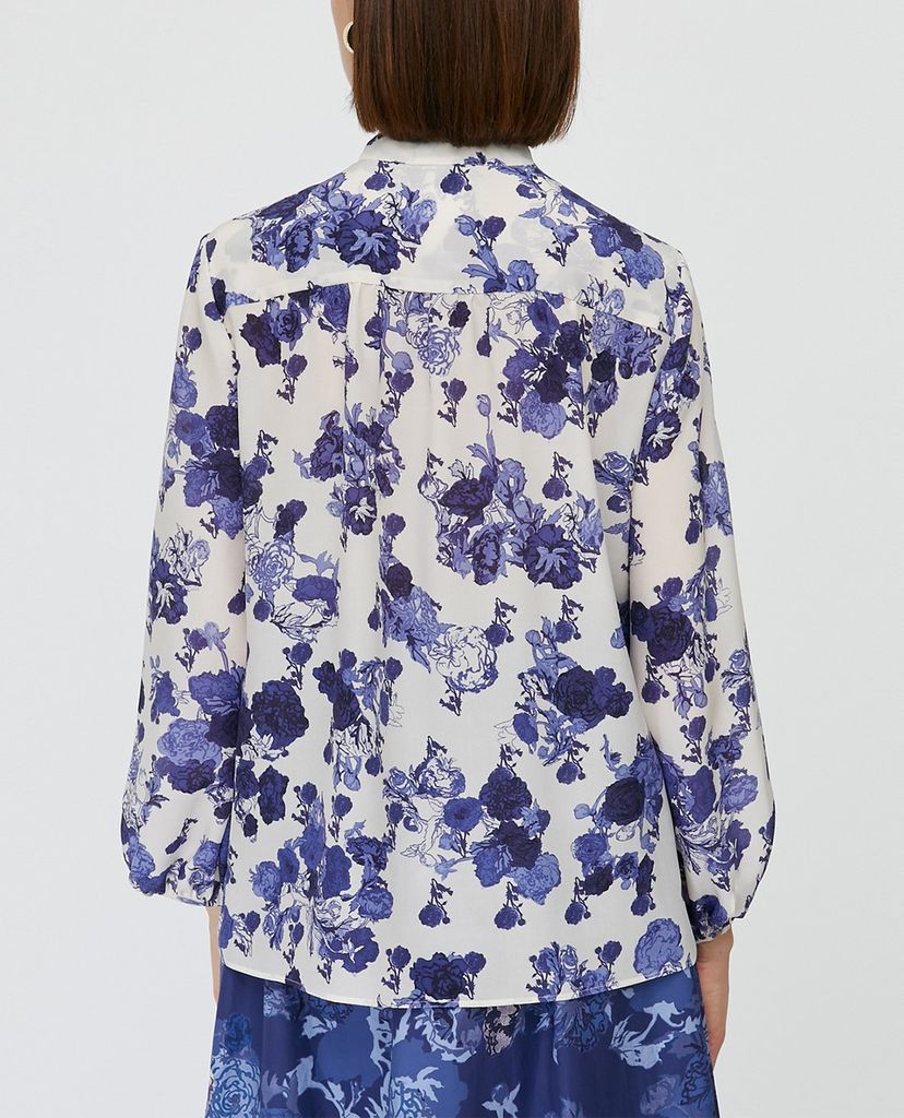 MAX&Co. - Áo sơ mi nữ tay dài Floral Pure Silk