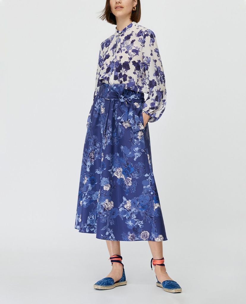 MAX&Co. - Áo sơ mi nữ tay dài Floral Pure Silk