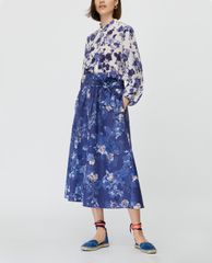 MAX&Co. - Áo sơ mi nữ tay dài Floral Pure Silk