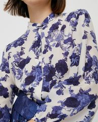 MAX&Co. - Áo sơ mi nữ tay dài Floral Pure Silk
