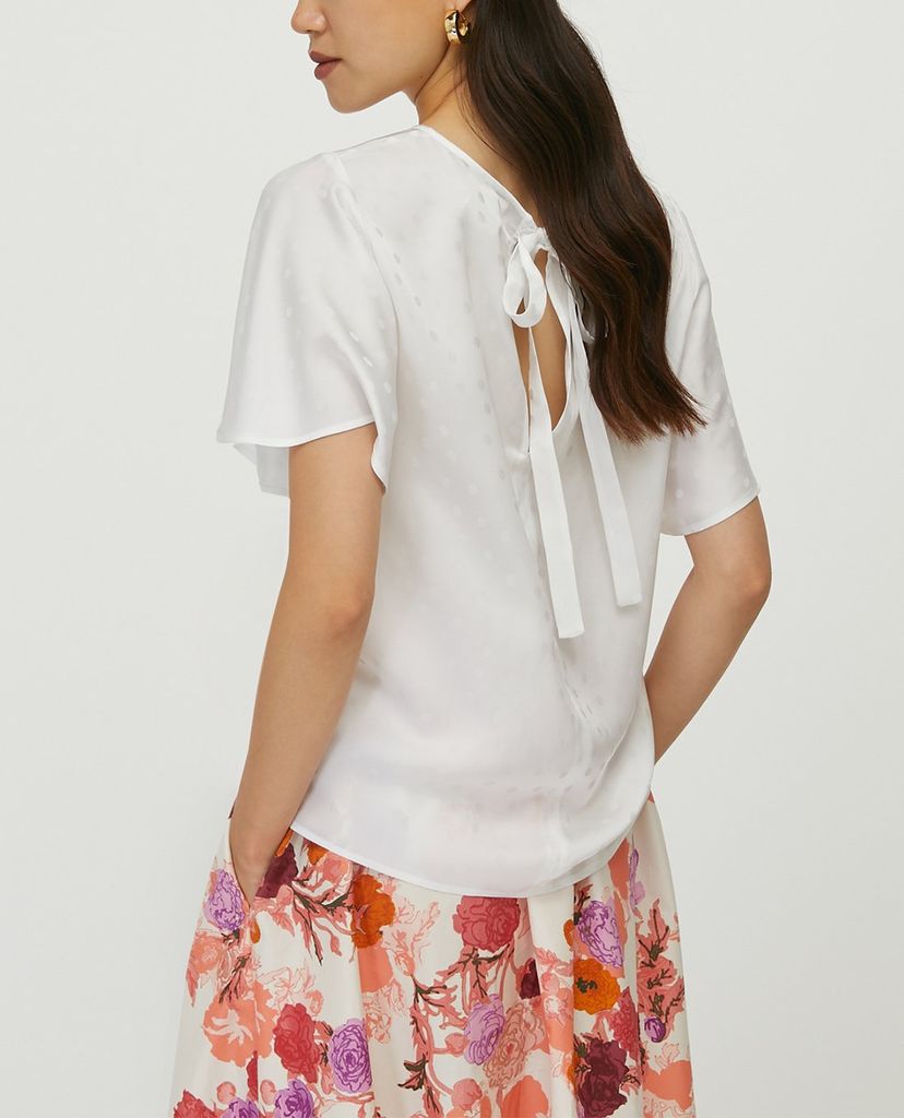 MAX&Co. - Áo kiểu nữ cổ tròn Polka Dot Jacquard