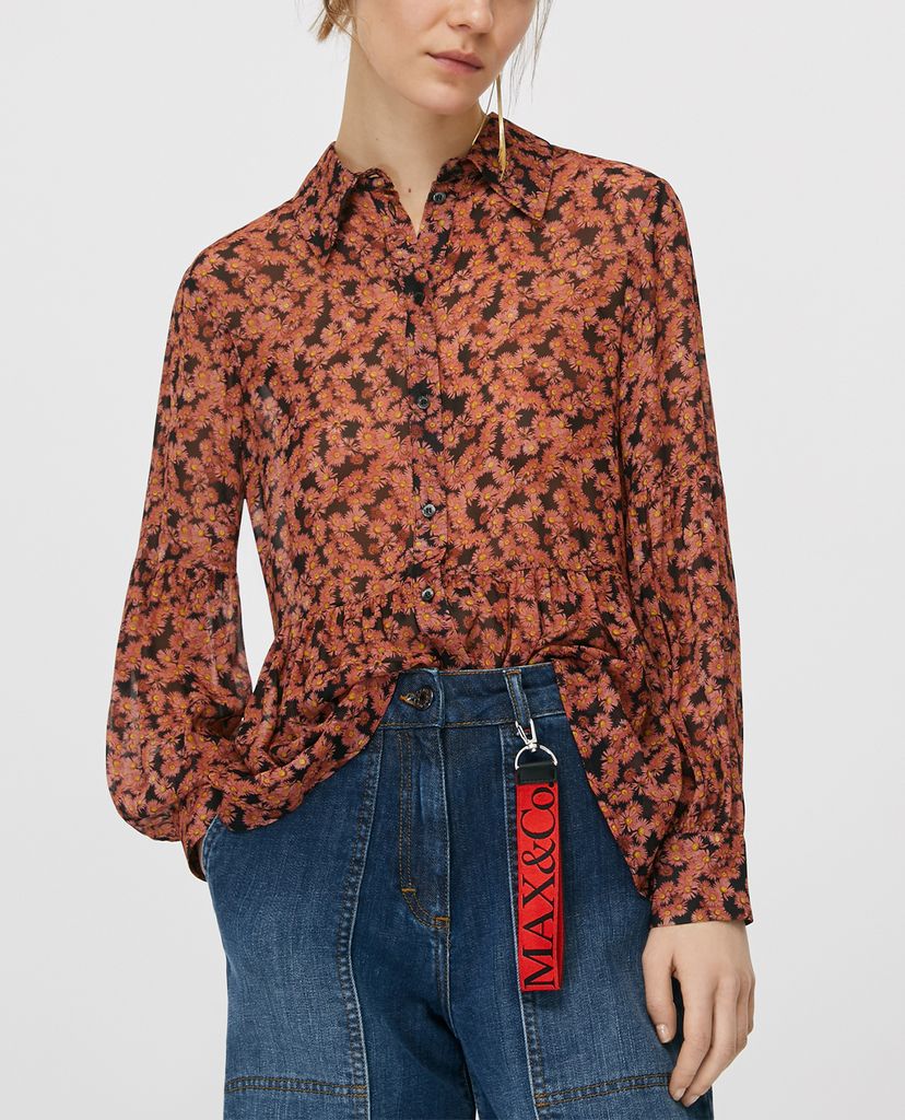 MAX&Co. - Áo sơ mi nữ tay dài Floral Georgette