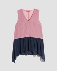 MAX&Co. - Áo kiểu nữ cổ V sát nách Two Tone Voile