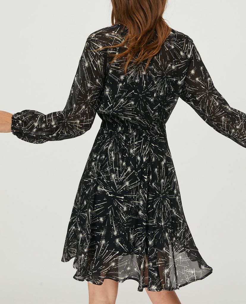 MAX&Co. - Đầm mimi cổ tròn tay dài Printed Georgette