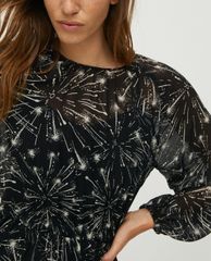 MAX&Co. - Đầm mimi cổ tròn tay dài Printed Georgette