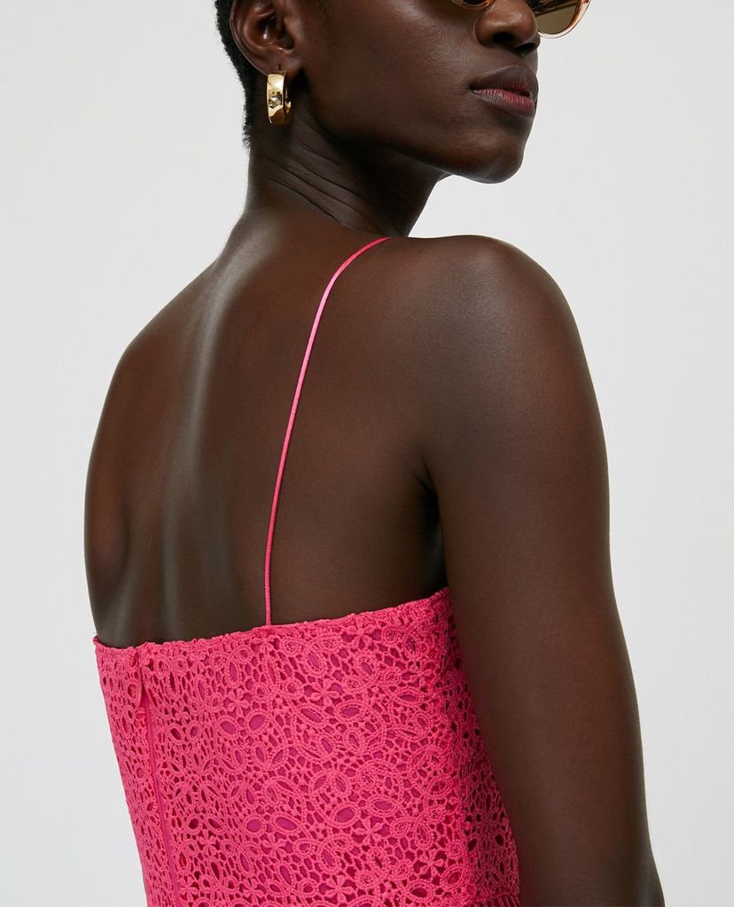 MAX&Co. - Đầm midi hai dây cổ V Strappy Macramé