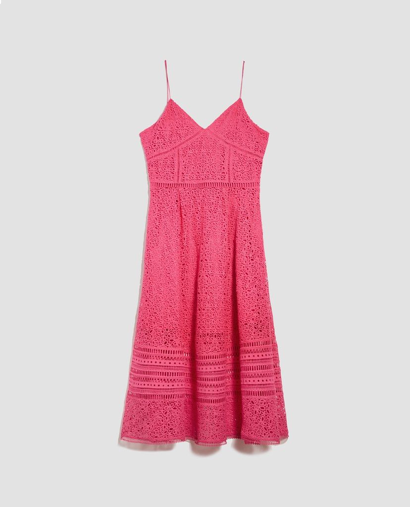 MAX&Co. - Đầm midi hai dây cổ V Strappy Macramé