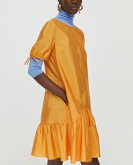 MAX&Co. - Đầm mini cổ tròn tay ngắn Techno Taffeta
