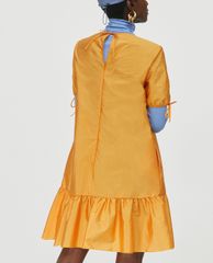 MAX&Co. - Đầm mini cổ tròn tay ngắn Techno Taffeta