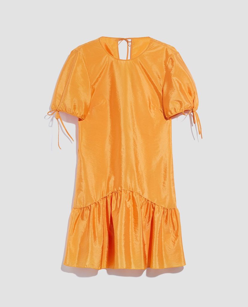 MAX&Co. - Đầm mini cổ tròn tay ngắn Techno Taffeta