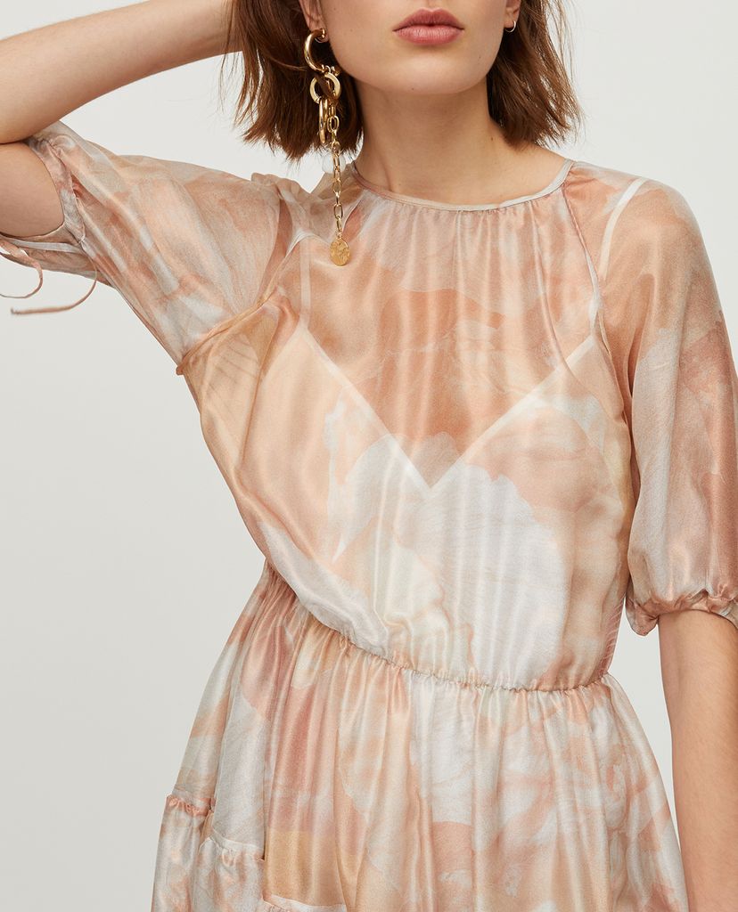 MAX&Co. - Đầm midi xuyên thấu Long Iridescent Silk