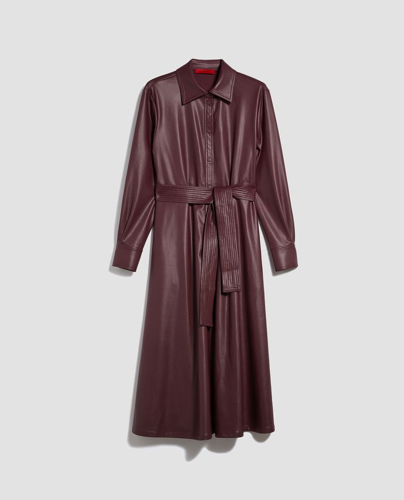 MAX&Co. - Đầm midi sơ mi tay dài Coated Fabric Shirt