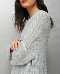 MAX&Co. - Áo cardigan nữ tay dài cổ tròn Ribbed Sequins