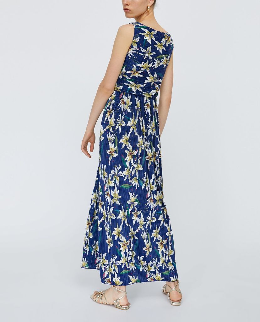 MAX&Co. - Đầm midi sát nách cổ tròn Micro Pleated Jersey