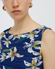 MAX&Co. - Đầm midi sát nách cổ tròn Micro Pleated Jersey