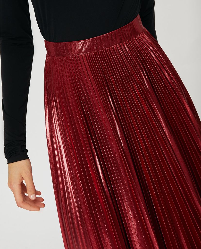 MAX&Co. - Chân váy midi xếp li Pleated Metallic