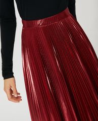 MAX&Co. - Chân váy midi xếp li Pleated Metallic