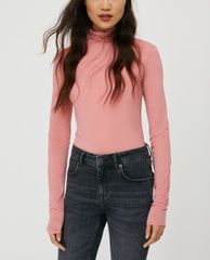 MAX&Co. - Áo thun nữ tay dài cổ lọ họa tiết Stretch Jersey