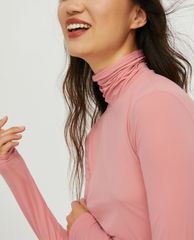 MAX&Co. - Áo thun nữ tay dài cổ lọ họa tiết Stretch Jersey